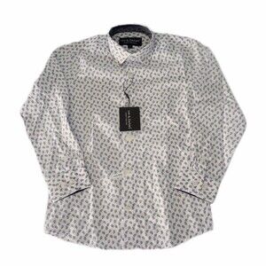 NWT Leo Zachary Paisley Button Up Top sz 7 Boys Dress Shirt